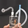Новый 10 мм женской коробки стеклянный ясень улавливатель нефтяной буровой установки для курения с силиконовым шлангом и маслом