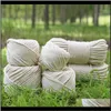 Yarn 123456Mm Rame Twisted String Cotton Cord For Handmade Natural Beige Rope Diy Home Wedding Accessories Gif1 Gjpxc 1Mc7A