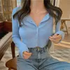 Soid Color Casual T Shirt For Women O Neck Long Sleeves Slim Fit Crop Top Female Spring Fashion 210524