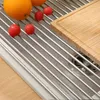 Kitchen Accessories Foldable Dish Drying Rack Drainer Over Sink Organizer Tray Household Bathroom Gadgets Tool 211112