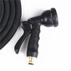 Watering Equipments Retractable Hose Natural Latex Expandable Garden Washing Car Fast Connector With Water Gun