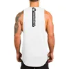 Fitness Tank Top Mannen Bodybuilding Merk Kleding Mannen Mouwloze Shirt Slim Fit Vesten Katoenen Gyms Singlets Muscle Tops 210421