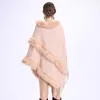 Femmes Fourrure Châle Avec Gland Pull Poncho Faux Stole Femme Fausse Mujer Falso Pelaje Chal Foulards