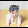 Baby, & Maternityborn Cotton Dot Headband Kids Stretch Hair Bands Headwraps Bow Boutique Cute Headwear Aessories Drop Delivery 2021 8Jcat