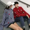 カップルクリスマスセーター男性と女性の新しい韓国風のルーズエルクセーターコート秋と冬のファッション服Kobietaスプレッサy0907