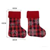 18 inch knitted Christmas decoration Xmas socks Xmas-Tree Pendant Large Christmas-stocking with lights Kids Xmas-Gift Bag T9I001420