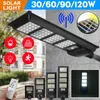 80/160/240/320LED 30/60/90/120W Lampione solare PIR Sensore di movimento per giardino esterno - 80LED