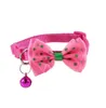 Festival party decor Pet Dog cat bowknot Collars adjustable Cute Nylon bow tie Webbing pets Collar Safety puppy Pin Buckle Necklace dogs supplier gift