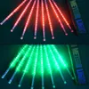 Guirlandes lumineuses de décoration de Noël Meteor Shower Rain Tube Strip Lights pour Tree Outdoor Garden Decor 50cm Colorful Blue Warm White 8 stripe / pcs