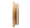 Mutfak Araçları Bambu Mason Kavanoz Kapakları 70mm 88mm Geniş Ağız Masonları Kavanoz Içme Saman Delik Masonjar LID SN2404