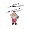 Novelty Lighting Electric Infrared Sensor Flying Santa Claus LED Flashing Light Toys Father Christmas Inductive Aircraft Helicopter Kids Magic Gift