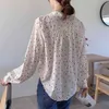 Automne manches longues Cardigan femmes Blouses col en v à pois en mousseline de soie chemises décontracté grande taille Blouse Blusas 10965 210512