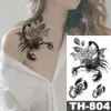 Waterdichte Tijdelijke Tattoo Stickers Schorpioen Bloed Rose Bloem Flash Tatoo Woman Body Art Fake Water Transfer Tattoo Men