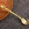 Vintage Stop Coffee Spoon Crown Palace Carved Dining Bar Stołowe Małe Tea Lody Cukier Ciasto Deserowe Design Spoons Scoop