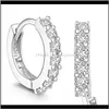 Drop Delivery 2021 Charms Серьги свадебного шпильки 925 стерлинги Sier 7 Cz Высокие моделируемые бриллианты Обручание красивые украшения хрустальные уши кольца