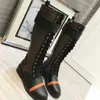 Bottines de cowboy en cuir véritable et coton pour femmes, bottes à la mode avec lettres à tête ronde et au milieu pour cowboy, 2021