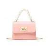 PVC Purses and Handbags for Women Mini Coin Wallet Candy Color Girls Jelly Shoulder Bag Ladies Pearl Hand Bags Tote