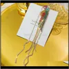 Dangle & Chandelier Delivery 2021 Fyuan Long Tassel Crystal Asymmetry For Women Colorful Parrot Drop Earrings Wedding Jewelry Gifts 62Tk7