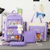 Damen Rucksack Kind Mädchen Rucksack Schulrucksäcke für Teenager Kawaii Schulrucksack 3 Grundschultaschen für Mädchen 210809