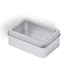 Zilveren metalen tin sundries packaring box met raam cover thee snoep munten organzier houder biscuit container