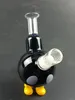 Mini Cute Black Beaker Glass Bong Hookahs Yellow Holder 10CM water pipes 18.8mm Joint 23cm Height With Bowl Smoking Accessories