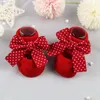 Meias Hosiery 2 Pcs Headband Set Bebê Infantil Anti Slip Bonito Coração Listrado Arco Vermelho Natal Chuveiro Gift277v