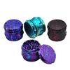 Drum Aluminum Smoking Herb Grinder 63MM 4 Layers Colorful Tobacco Grinders with Diamond Teeth Metal Smoke Crusher E-cigarette Accessories