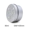 2021 80ml Aluminium Cosmetic Cream Jar Box Pot Air Freshener Förpackningsbehållare Aromaterapi Parfym ihålig skruvgänga lock