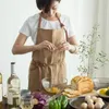 Grembiuli promozione cotone lino regolabile grembiule da lavoro cuoco cucina cucina per donna uomo bavaglino unisex cameriere barbecue parrucchiere uniforme