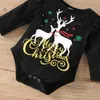 kids Clothing Sets Girls boys Xmas outfits infant Christmas deer print Flying sleeve Tops+plaid pants 2pcs/set Spring Autumn fashion Boutique baby Clothes
