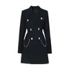 Chic Höst Winter Coat Kvinnor kostymrockar Outwear Casual Notched Collar Office Wear Work Runway Jackets Blazer 210514