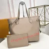 Fashion Tote Women Handtas Damesontwerper Cowhide Embossing Composiet Lady Koppelingszak Schouder Should Wallet Bags 2-delige set