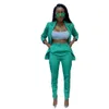 Candy Color Women Cool Suits Slim Celebrity Lady Party Prom Tuxedos Blazer Street Style Daily Outfit (Jacket+Pants)