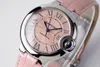 AF WSBB0002 33MM CAL 076 WOMENS AUTOMATION WATCH PINK DIAL Silver Roman Markers Super Edition 2021 Ladies Wat274G