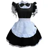 Sexig fransk maid kostym söt gotisk lolita klänning anime cosplay sissy maid uniform plus storlek halloween kostymer för kvinnor 2021 y0903