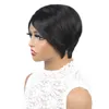 IShow Pixie Short Wigs Brasileiro 1B / 30 27 Bug Natural Black Ombre Cor Virgem Human Human Wigs Colored Bob