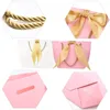 5 Farben Papier-Geschenktüte, Boutique-Kleidungsverpackung mit Band und Griff, Kartonverpackung, Einkaufstaschen für Feiern, Geschenkverpackung