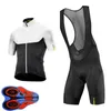 Mavic Team Bike Cykling Kortärmad Jersey Bib Shorts Set 2021 Sommar Snabbtorkare MTB Cykel Uniform Road Racing Kits Utomhus Sportkläder S21042927