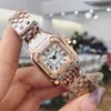 Designer Watches 22mm Panthere WJPN0016 W4PN0007 WJPN0008 Fashion Lady Swiss Quartz Womens Watch White Dial Gold Case Diamond Bezel Steel Bracelet discount