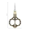 4 colors Vintage Floral Pattern Scissors Seamstress Plum Blossom Tailor Scissor Antique Sewing Shears for Fabric Tool SN2697