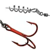 Vissen Haken Zachte Lokken Rig Single Hook Double Rigging Treble Accessoires Staal Tackle High-Carbon Terminal V5S8