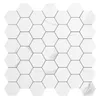 Art3d 1-Piece 3D-väggklistermärken Självhäftande hexagon Mosaikskal och pinne Backsplash kakel för kök Badrum, Bakgrundsbilder (31x30cm)