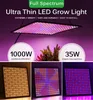 1000W LED GROW LIGHT PANEL FULL SPECTRUM PHYTO LAMP AC85-240V EU / US-kontakt 255leds för inomhus tältplantor Growth Lights