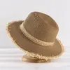 Cappelli da uomo avaro uomini donne fedora panama paglia cappello signore sole jazz cap larga spiaggia estate trilby unisex sunhat visor anti-uv all'aperto