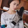 Fingerless Gloves Women's Winter Without Fingers Knitting Wool Warm Mittens Cartoon Hedgehog 50pairs