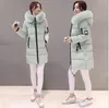 Kvinnors dike rockar kvinnors vinterjacka kvinnor koreanska parka långa kappa ner bomull vadderade parkas mujer 2022 damer jackor stor päls