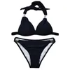 Women's Swimwear Sexy Bikini 2022 Swimsuit Set Women Padded Thong Bathing Suit Wear Brazilian Solid Color Swimming For Lady