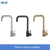 ULA Kitchen Faucets Stainless Steel Tap Mixer Single Handle Hole Sink 210719