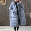 Kobiety Loose Long Coat 90% Duck Down Kurtka Zimowa Kobieta Plus Rozmiar Płaszcz Zimowa Kurtka Kobiety Szycie Z Kapturem Parka 211120