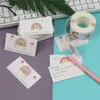 Cartões Rainbow Obrigado Cartão Para apoiar meu pequeno negócio feliz Etiqueta Etiqueta Etiquetas Dias de Natal Decoração de Natal